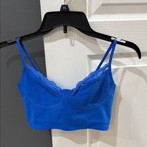 Aerie Vibrant Blue Lace Bralette. Size small‎